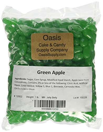 Product Cover Jelly Belly Green Jelly Beans, Green Apple, 1 Pound