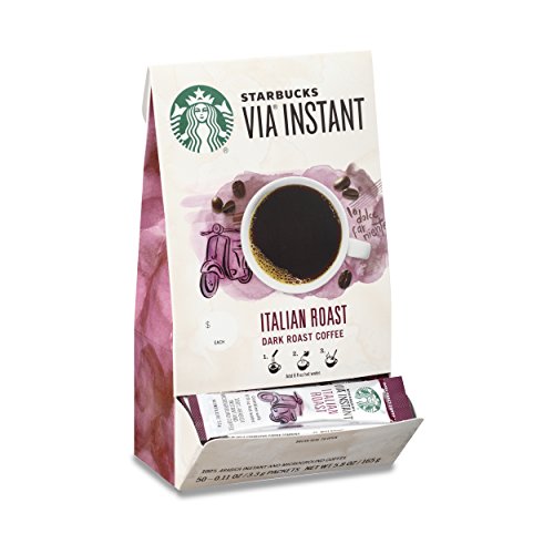 Product Cover Starbucks VIA Instant Italian Roast Dark Roast Coffee, 50 Count (Pack of 1)
