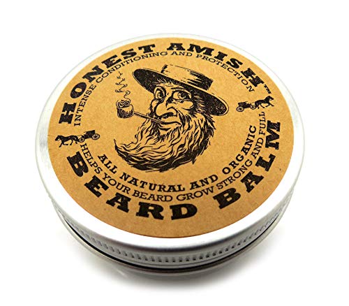Product Cover Honest Amish Beard Balm Leave-in Conditioner - Made with only Natural and Organic Ingredients - 2 Ounce Tin
