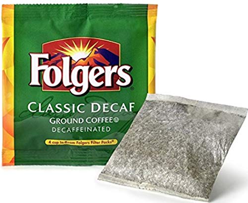 Product Cover Folgers 4 Cup Hotel Decaf Classic Roast Coffee Filter Packs - 200 Ct.