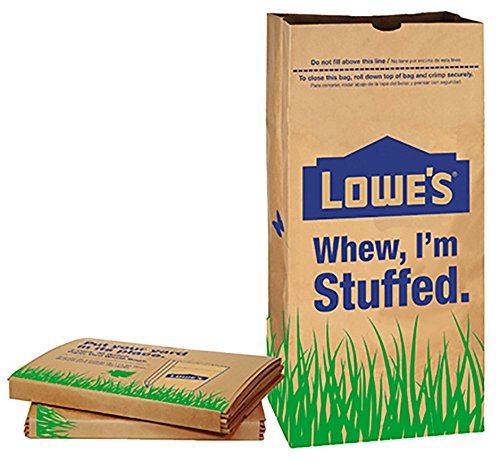 Product Cover Lowe's 30 Gallon Heavy Duty Brown Paper Lawn and Refuse Bags for Home and Garden (10 Count)