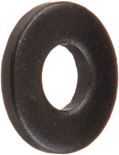 Product Cover Steel Flat Washer, Black Oxide Finish, ASME B18.22.1, No. 8 Screw Size, 3/16