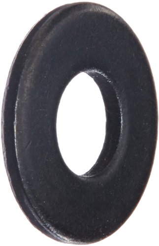 Product Cover Steel Flat Washer, Black Oxide Finish, ASME B18.22.1, No. 10 Screw Size, 7/32