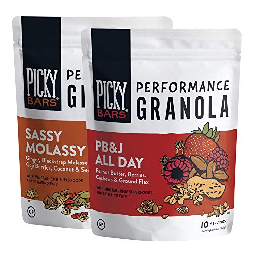 Product Cover Picky Bars Performance Granola, Variety Pack 10.6oz bags (2 count)