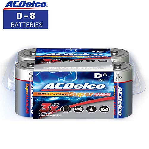 Product Cover ACDelco D Batteries, Super Alkaline Battery, 8 Count Pack