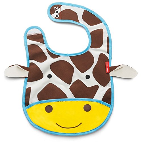 Product Cover Skip Hop Zoo Little Kid and Toddler Tuck-Away Water Resistant Baby Bib, 6 Months +, Multi Jules Giraffe
