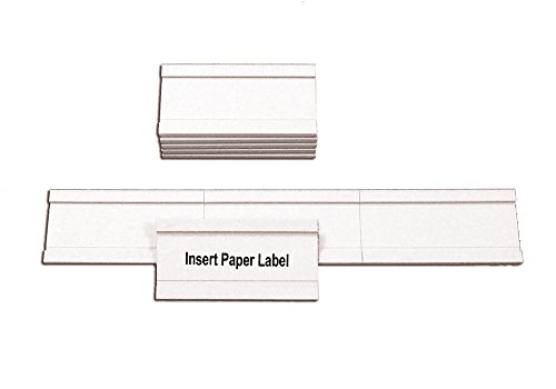 Product Cover MasterVision Magnetic Data Card Holders, 1 x 2 Inches, White, Pack of 25 Holders