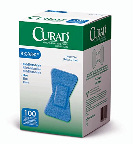 Product Cover Curad Fingertip, Woven Blue Detectable Bandage, 100-Count