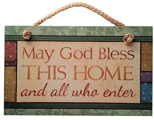 Product Cover May God Bless This Home Sign Inspirational Plaque