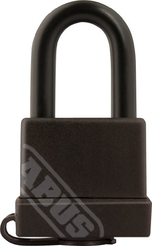 Product Cover ABUS 70/35 KD Black All Weather Solid Brass Body with Weather Cover and Steel Shackle Keyed Different Padlock