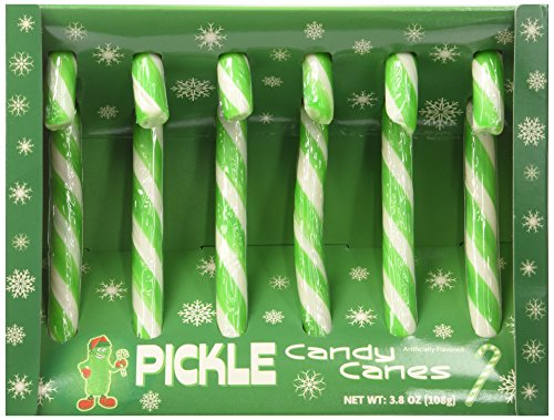 Product Cover Fancy Pickle flavored Candy Canes, 3.8 OZ