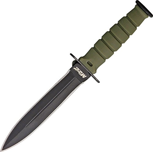 Product Cover MTech USA MT-632DGN Fixed Blade Tactical Neck Knife, Black Double-Edge Blade, Green Handle, 6-Inch Overall
