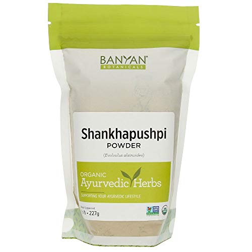 Product Cover Banyan Botanicals Shankhapushpi Powder - USDA Organic, 1/2 lb - Evolvus alsinoides - Ayurvedic Herbal Powder for a Healthy Mind*