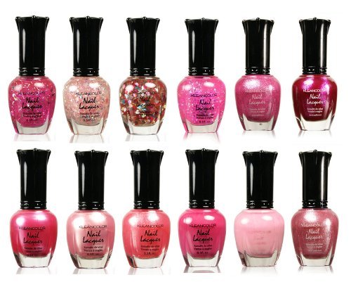 Product Cover Kleancolor Collection - Awesome Pink Colors Assorted Nail Polish 12pc Set