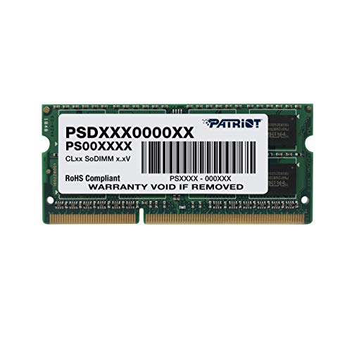 Product Cover Patriot 1.35V 4GB DDR3 1600MHz PC3-12800 CL11 SODIMM Memory PSD34G1600L2S