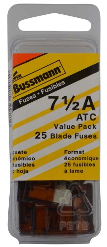 Product Cover Bussmann (VP/ATC-7-1/2-RP) Brown 7-1/2 Amp 32V Fast Acting ATC Blade Fuse, (Pack of 25)