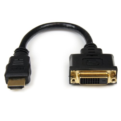 Product Cover StarTech.com HDMI Male to DVI Female Adapter - 8in - DVI-D Gender Changer Cable (HDDVIMF8IN)