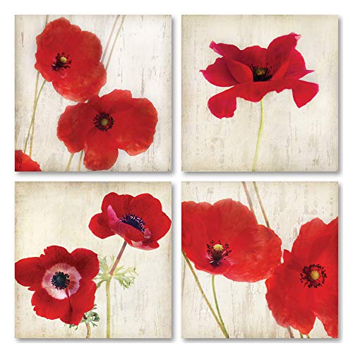 Product Cover Beautiful Bright Red California Poppies; Floral Decor; 4-12x12