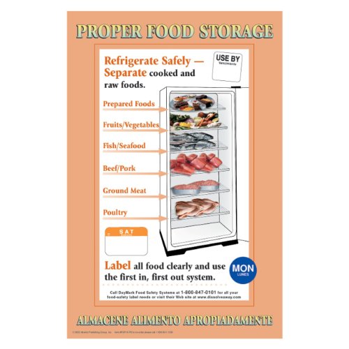 Product Cover DayMark Laminated Workplace Safety and Educational Poster, Proper Food Storage, 11