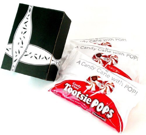 Product Cover Tootsie Candy Cane Pops, 9.6 oz Bags in a BlackTie Box (Pack of 3)