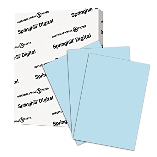 Product Cover Springhill Colored Paper, Cardstock Paper, Blue Paper, 67lb, 147gsm, 8.5 x 11, 1 Ream / 250 Sheets - Vellum Card Stock, Thick Paper  (026000R)