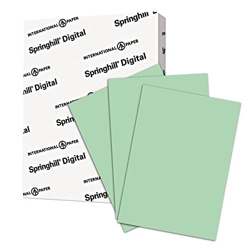 Product Cover Springhill Colored Paper, Cardstock Paper, Green Paper, 67lb, 147gsm, 8.5 x 11, 1 Ream / 250 Sheets - Vellum Card Stock, Thick Paper (046000R)