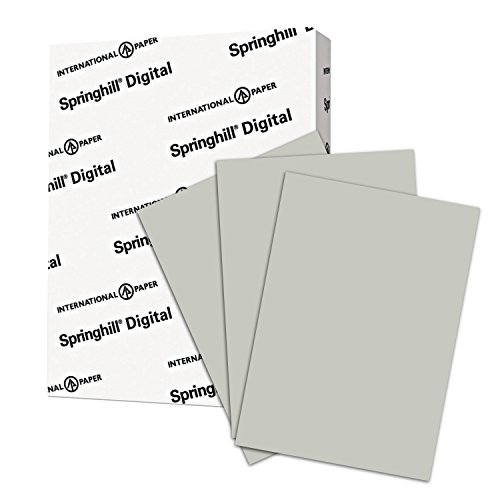 Product Cover Springhill Colored Paper, Cardstock Paper, Gray Paper, 67lb, 147gsm, 8.5 x 11, 1 Ream / 250 Sheets - Vellum Card Stock, Thick Paper (066000R)