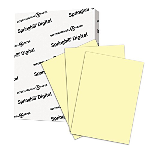 Product Cover Springhill Colored Paper, Cardstock Paper, Canary Paper, 90lb Paper, 163 gsm, Letter Size, 8.5 x 11 Paper, 1 Ream / 250 Sheets, Thick Paper, Card Stock Paper (035100R)