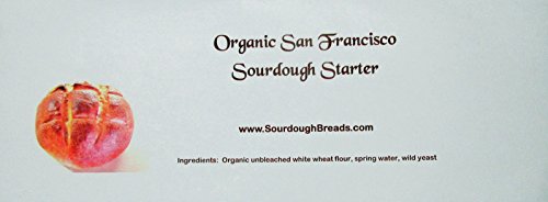 Product Cover Organic Sourdough Starter The Real One from San Francisco with a Free Plastic Dough Divider-Scraper and No-Questions-Asked Replacement Guarantee
