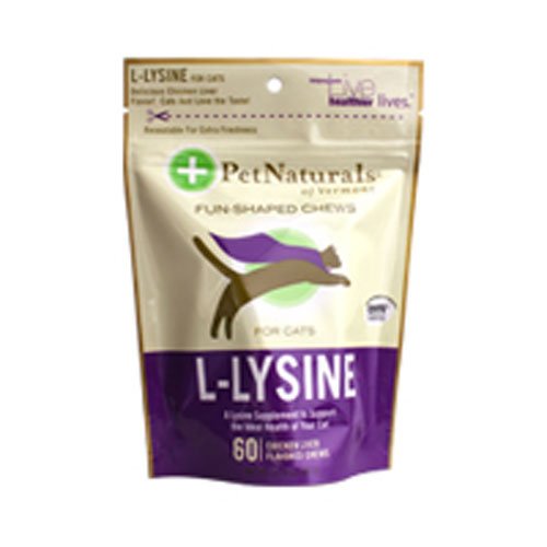 Product Cover Pet Naturals of Vermont L-Lysine 60 Fun-Shaped Chews for Cats - 3 pack
