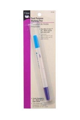 Product Cover Dritz 673-60 Dual Purpose Marking Pen, Blue & Purple