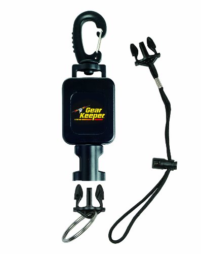 Product Cover Gear Keeper RT4-5913 Compact Console Retractor Large Heavy Duty Snap Clip Mount with Q/C-II Split Ring and Lanyard Accessory