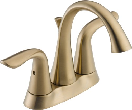Product Cover Delta Faucet Lahara 2-Handle Centerset Bathroom Faucet with Diamond Seal Technology and Metal Drain Assembly, Champagne Bronze 2538-CZMPU-DST