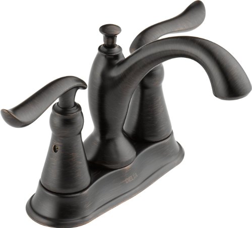 Product Cover Delta Faucet Linden 2-Handle Centerset Bathroom Faucet with Diamond Seal Technology and Metal Drain Assembly, Venetian Bronze 2594-RBMPU-DST