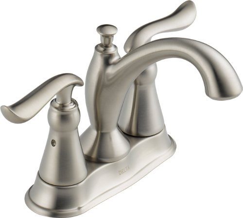 Product Cover Delta Faucet Linden 2-Handle Centerset Bathroom Faucet with Diamond Seal Technology and Metal Drain Assembly, Stainless 2594-SSMPU-DST