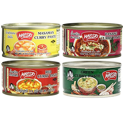 Product Cover Variety Curry Paste 4pk Green, Red, Masaman, & Panang Curry