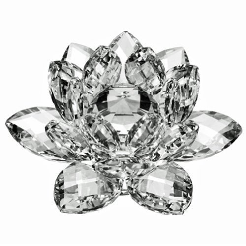 Product Cover Amlong Crystal Crystal Lotus Flower with Gift Box, 5 Inch, Clear