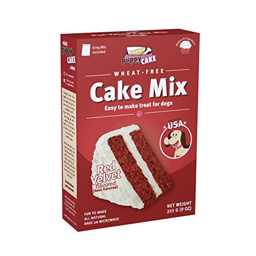 Product Cover Puppy Cake Wheat-Free Red Velvet Cake Mix and Icing Mix for Dogs