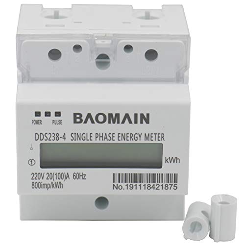 Product Cover Baomain Single Phase DIN-rail Type Kilowatt Hour kwh Meter 220V 60Hz 20 (100) A
