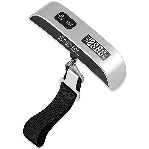 Product Cover Camry 110 Lbs Luggage Scale with Temperature Sensor and Tare Function Gift For Traveler, Silver, One Size