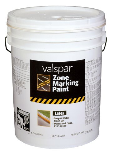 Product Cover Valspar 24-136P Yellow Latex Zone Marking Paint - 5 Gallon