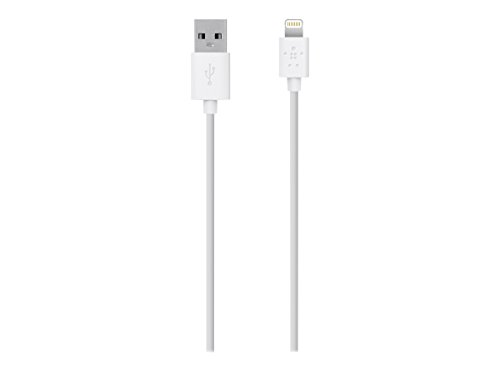 Product Cover Belkin Lightning to USB Cable - MFi-Certified iPhone Lightning Cable for iPhone7Plus, iPhone7, SE, 6s Plus and 6s (9.8ft/3m), White