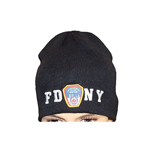 Product Cover FDNY No Fold Winter Hat Beanie Skull Cap Officially Licensed Navy Blue
