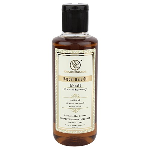 Product Cover Khadi Natural Herbal Ayurvedic Rosemary and Henna Hair Oil (210 ml)