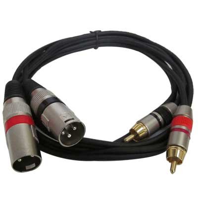 Product Cover Seismic Audio - SAXFRM-2x5 - Dual XLR Male to Dual RCA Male 5' Patch Cable