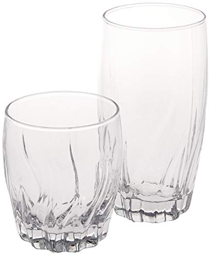 Product Cover Anchor Hocking Central Park Small and Large Drinking Glasses, 16-Piece Glassware Set - 84807AHG17