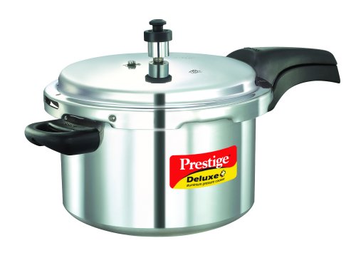 Product Cover Prestige Deluxe Plus Aluminum Pressure Cooker, 5 Liter