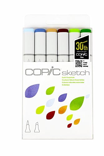 Product Cover Copic Marker SKST6-EARTH Sketch Markers, Earth Essentials, 6-Pack