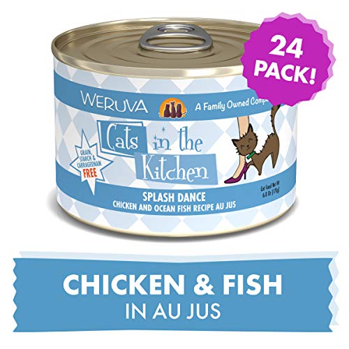 Product Cover Weruva Cats In The Kitchen, Splash Dance With Chicken & Ocean Fish Au Jus Cat Food, 6Oz Can (Pack Of 24)