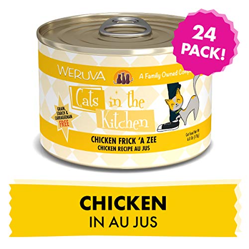 Product Cover Weruva Cats In The Kitchen, Chicken Frick 'A Zee With Chicken Au Jus Cat Food, 6Oz Can (Pack Of 24)